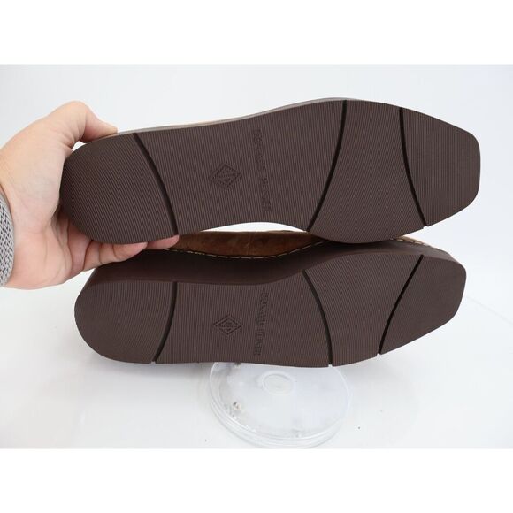 Donald Pliner Witty Leather Loafer Size 10 M Brown Platform Suede Slip On Shoes - Picture 14 of 14